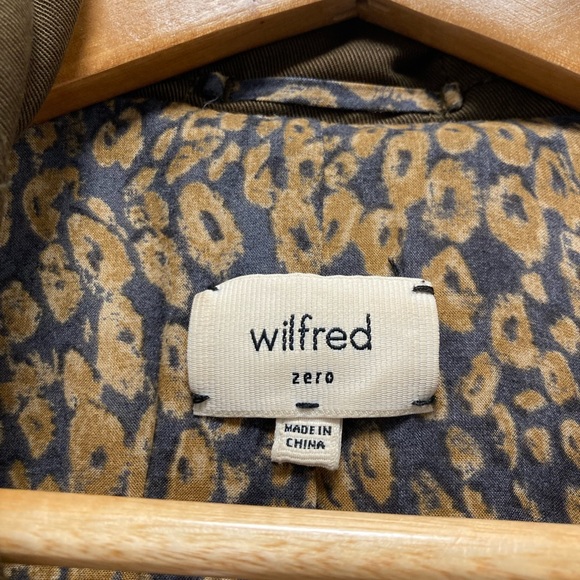 Aritzia Wilfred Army Green Marquis Quilted Cinch Waist Jacket, Size 0 - Picture 6 of 6